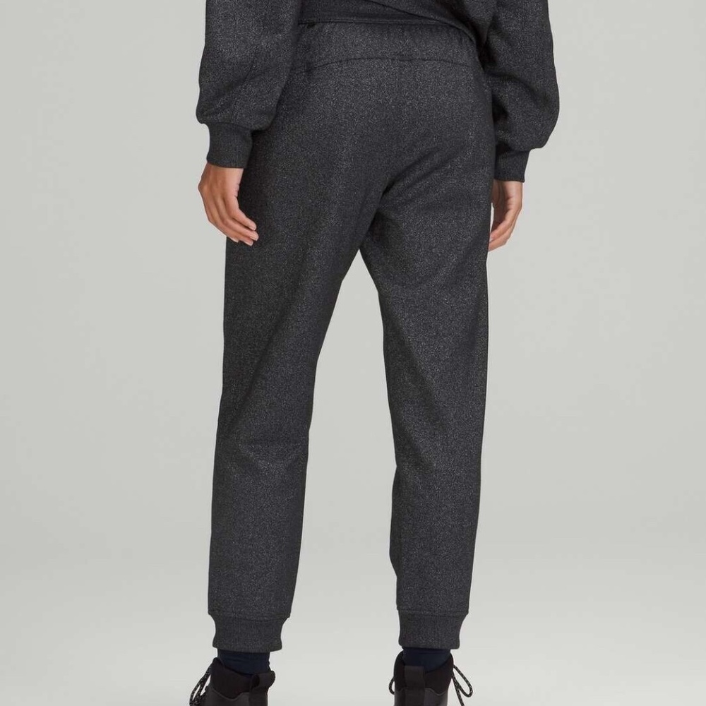 Lululemon Scuba High Rise Black Metallic Sparkle Sweatpants Size 10
